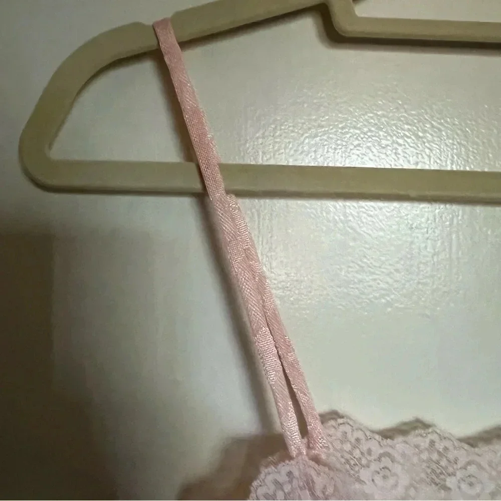 Vintage Pandora Lingerie By Chic Peach Lace‎ Babydoll Chemise Camisole Size M